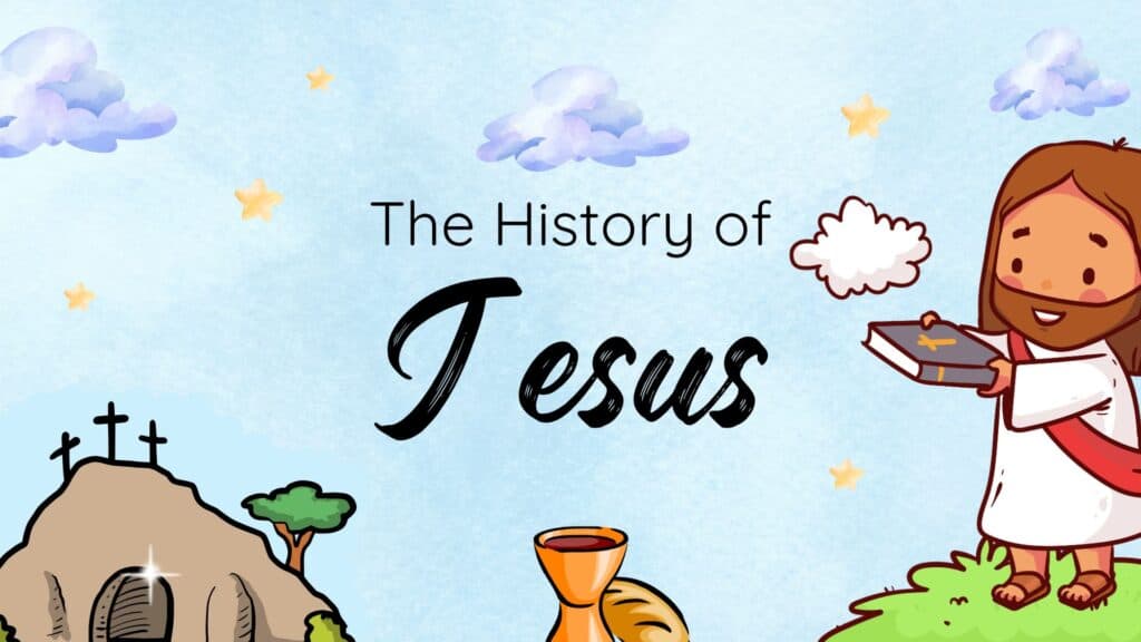 white and brown playful jesus presentation (1)